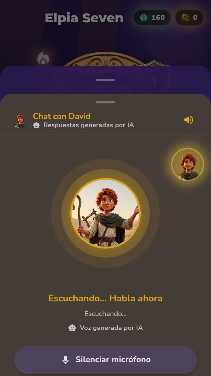 Elpia Live: conversación por voz con tu mentor bíblico